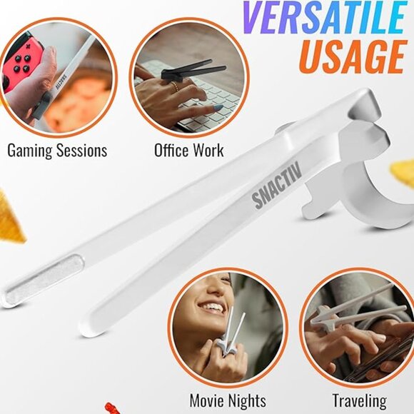 NWT! 2 PC SET! SNACTIV Snacking Tool Gamers Chopsticks, Light Mode - Picture 6 of 6